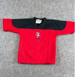 Vintage Wisconsin Badgers Jersey Shirt Toddler 2T Red Black Bucky Badger NCAA